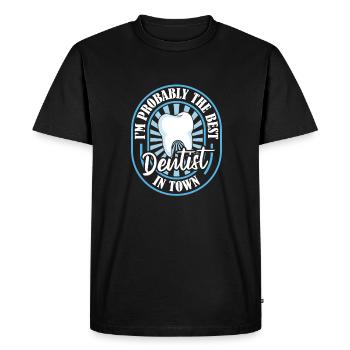 Dentist dentist best - Men's Premium Organic T-Shirt - black - Front - Nico (187cm)