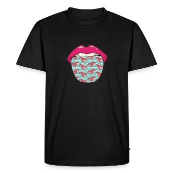 Langue de homard - T-shirt Premium bio Homme - noir - Devant - Nico (187cm)