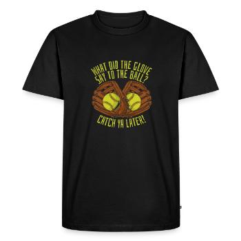 Softball bizarre - T-shirt Premium bio Homme - noir - Devant - Nico (187cm)