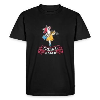 Violon Licorne Treble Maker - T-shirt Premium bio Homme - noir - Devant - Nico (187cm)