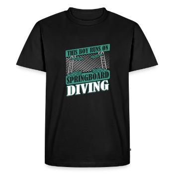 Diving Diving Boy - Men's Premium Organic T-Shirt - black - Front - Nico (187cm)