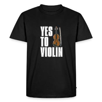 Violin Violin Funny - Men's Premium Organic T-Shirt - black - Front - Nico (187cm)