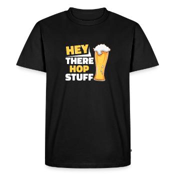 Bière artisanale Bière artisanale Bière drôle - T-shirt Premium bio Homme - noir - Devant - Nico (187cm)
