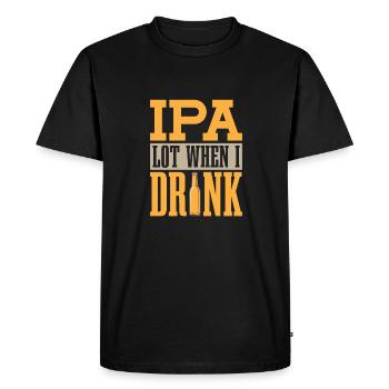Bière artisanale Bière artisanale Bière drôle - T-shirt Premium bio Homme - noir - Devant - Nico (187cm)