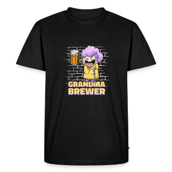 Bière artisanale Bière artisanale Mamie - T-shirt Premium bio Homme - noir - Devant - Nico (187cm)
