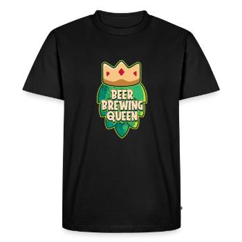 Bière artisanale Bière artisanale Reine de la bière - T-shirt Premium bio Homme - noir - Devant - Nico (187cm)