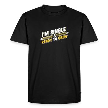 Bière artisanale Bière artisanale Orge - T-shirt Premium bio Homme - noir - Devant - Nico (187cm)