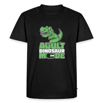 Dinosaure T Rex Dinosaure adulte - T-shirt Premium bio Homme - noir - Devant - Nico (187cm)