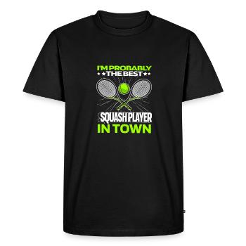 Squash at its best - Men's Premium Organic T-Shirt - black - Front - Nico (187cm)