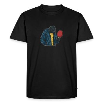 Table Tennis Ping-Pong King Pong Table Tennis - Men's Premium Organic T-Shirt - black - Front - Nico (187cm)