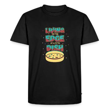 Biologiste Pétri - T-shirt Premium bio Homme - noir - Devant - Nico (187cm)