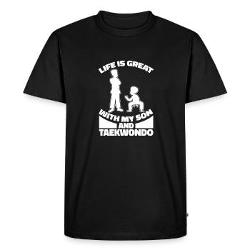 Taekwondo Père Taekwondo - T-shirt Premium bio Homme - noir - Devant - Nico (187cm)