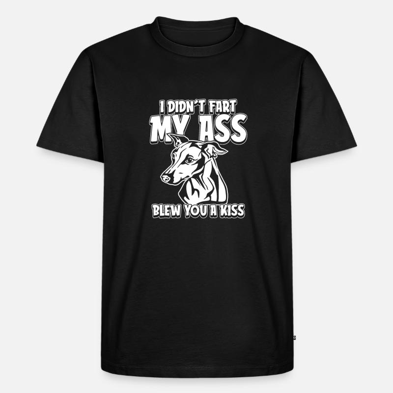 Greyhound Windhund - Männer Premium Bio T-Shirt - Schwarz