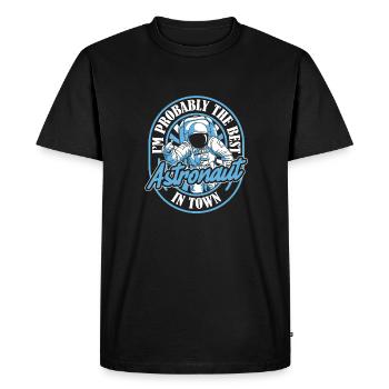 Astronaute Astronaute Cosmonaute Best - T-shirt Premium bio Homme - noir - Devant - Nico (187cm)
