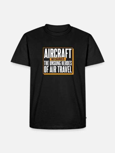 Airplane Mechanic Travel - Men's Premium Organic T-Shirt - black