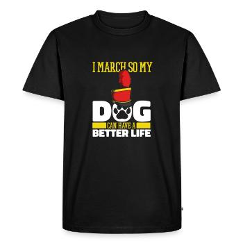 Parade des fans Dog Parade - T-shirt Premium bio Homme - noir - Devant - Nico (187cm)