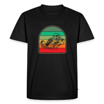 Faire du karting, karting, karting - T-shirt Premium bio Homme - noir - Devant - Nico (187cm)
