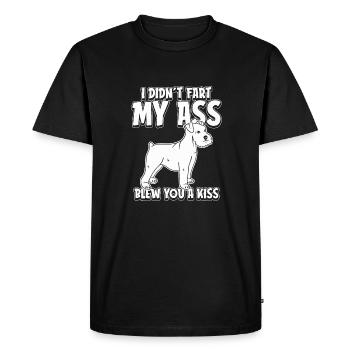 Schnauzer Je n’ai pas pété mes fesses t’a soufflé un baiser - T-shirt Premium bio Homme - noir - Devant - Nico (187cm)