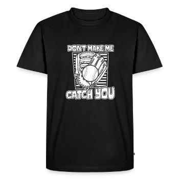 Receveur de balle molle - T-shirt Premium bio Homme - noir - Devant - Nico (187cm)