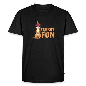 Putois furet drôle - T-shirt Premium bio Homme - noir - Devant - Nico (187cm)