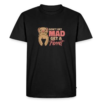 Putois furet mignon - T-shirt Premium bio Homme - noir - Devant - Nico (187cm)