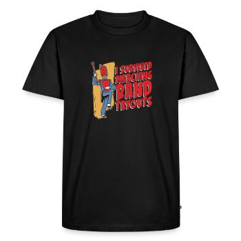 Fanfahrzug Spielmannszug Lustig - Men's Premium Organic T-Shirt - black - Front - Nico (187cm)