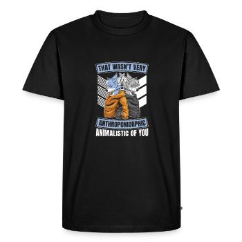 Furry Fandom Fursuits Humor - Men's Premium Organic T-Shirt - black - Front - Nico (187cm)