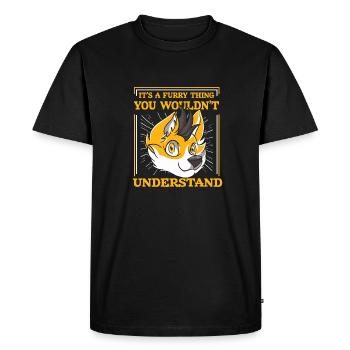 Furry Fandom Fursuits Fox - Men's Premium Organic T-Shirt - black - Front - Nico (187cm)