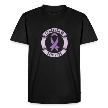 Fibromyalgie Rhumatisme - T-shirt Premium bio Homme - noir - Devant - Nico (187cm)