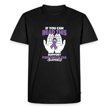 Fibromyalgie Rheuma Hände - Männer Premium Bio T-Shirt - Schwarz - Vorne - Nico (187cm)