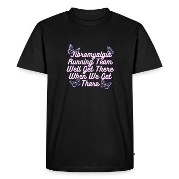 Fibromyalgie rhumatisme papillon - T-shirt Premium bio Homme - noir - Devant - Nico (187cm)