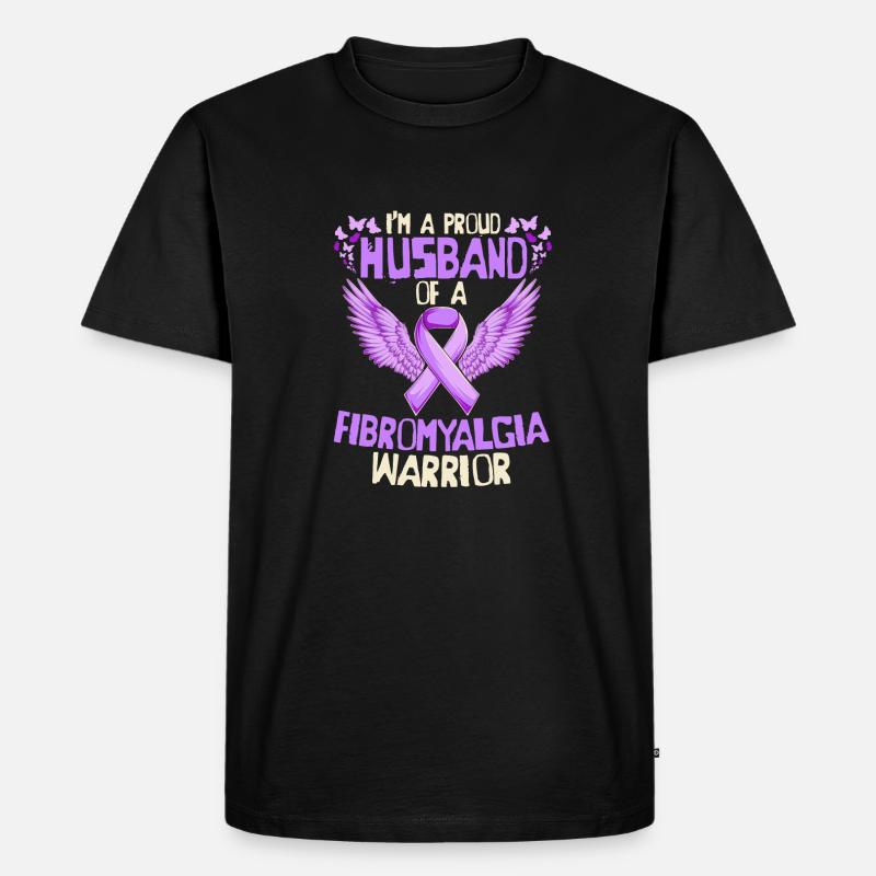Fibromyalgie Rheuma Ehemann - Männer Premium Bio T-Shirt - Schwarz