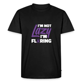 Fibromyalgie Rhumatisme Humour - T-shirt Premium bio Homme - noir - Devant - Nico (187cm)