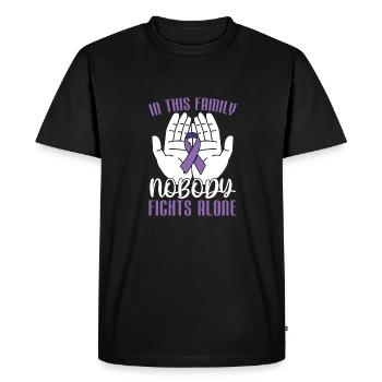 Famille des rhumatismes de la fibromyalgie - T-shirt Premium bio Homme - noir - Devant - Nico (187cm)