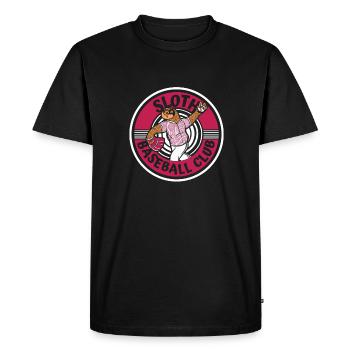Sloth Club Sloth Baseball - Men's Premium Organic T-Shirt - black - Front - Nico (187cm)