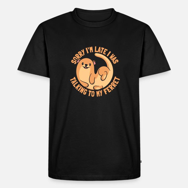 Frettchen Iltis Niedlich - Männer Premium Bio T-Shirt - Schwarz