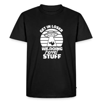 Furet Iltis Drôle - T-shirt Premium bio Homme - noir - Devant - Nico (187cm)
