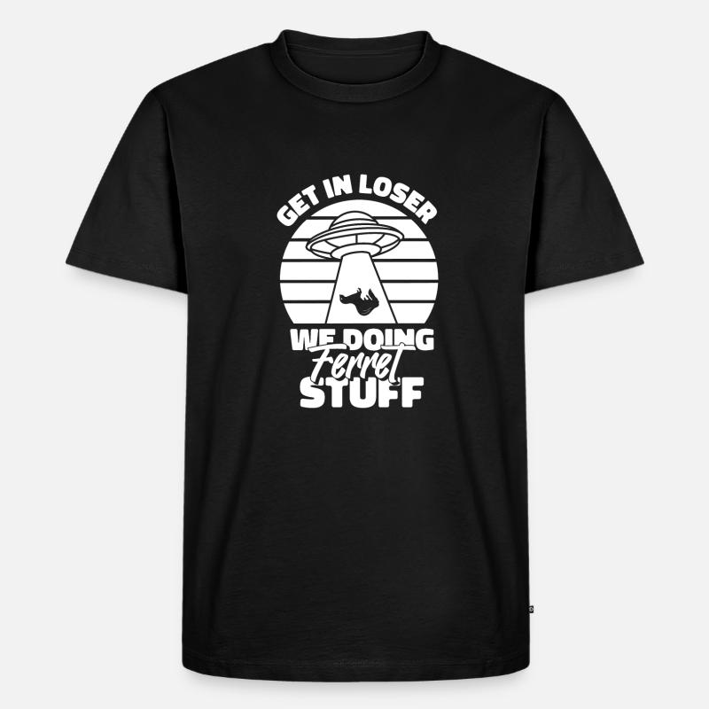 Frettchen Iltis Lustig - Männer Premium Bio T-Shirt - Schwarz