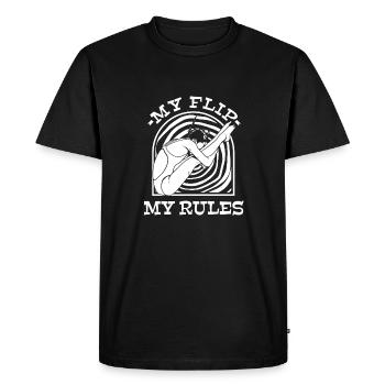 Plongée Plongée Se retourner - T-shirt Premium bio Homme - noir - Devant - Nico (187cm)