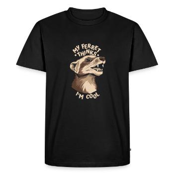 Ferret Iltis Cool - T-shirt Premium bio Homme - noir - Devant - Nico (187cm)