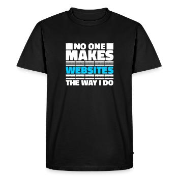 Web Developer Web Developer Funny - Men's Premium Organic T-Shirt - black - Front - Nico (187cm)