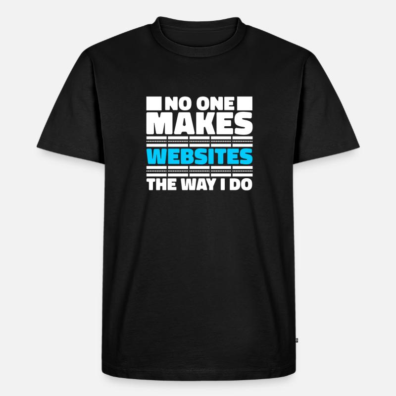 Web Entwickler Webdeveloper Witzig - Männer Premium Bio T-Shirt - Schwarz
