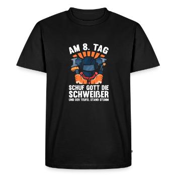 Soudeur Schlosser Gott Schweier - T-shirt Premium bio Homme - noir - Devant - Nico (187cm)