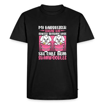 Coiffeur Coiffeur Chiens Coiffeur - T-shirt Premium bio Homme - noir - Devant - Nico (187cm)
