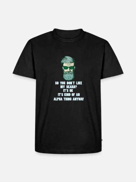 Beard full beard - Men's Premium Organic T-Shirt - black
