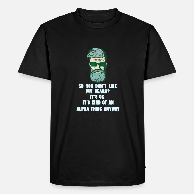 Bart Vollbart - Männer Premium Bio T-Shirt - Schwarz