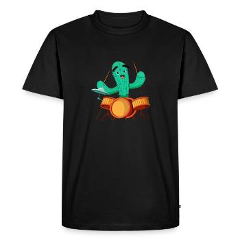 Drums Drummer Drummer Cute - Men's Premium Organic T-Shirt - black - Front - Nico (187cm)