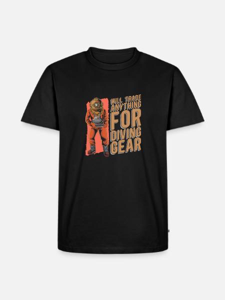 Diving Diver Funny Commercial Diving - Men's Premium Organic T-Shirt - black