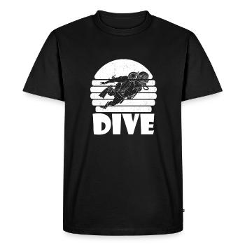Plongeurs Plongée commerciale - T-shirt Premium bio Homme - noir - Devant - Nico (187cm)