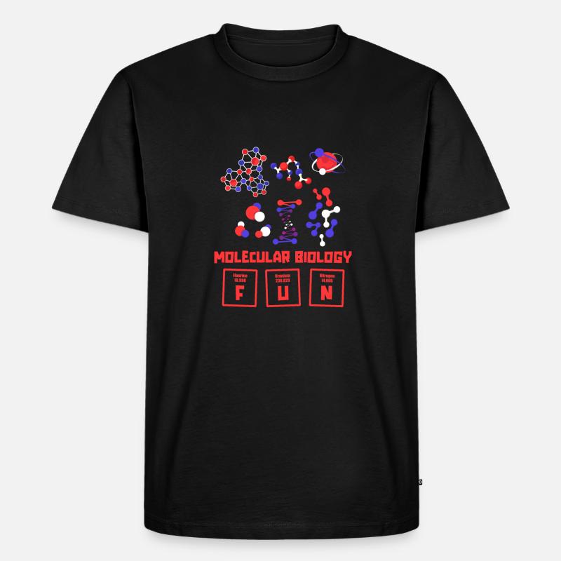 Biologie Biologe Moleküle Molekularbiologe - Männer Premium Bio T-Shirt - Schwarz